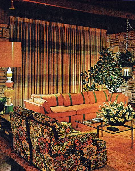 Orange Living Room 1967 Retro Style Living Room 70s Home Decor