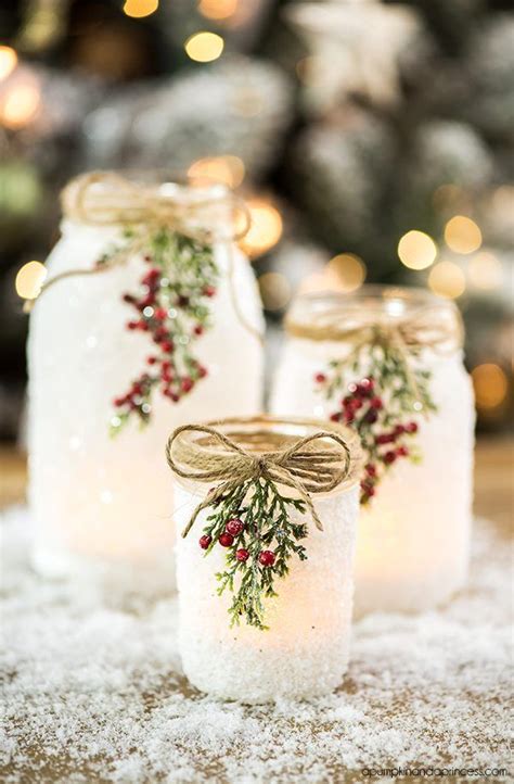 Diy Snowy Mason Jars Christmas Jars Christmas Mason Jars Christmas