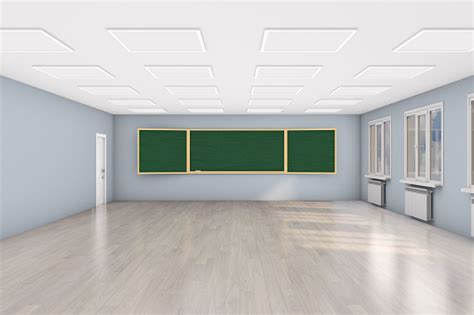 Ruang Kelas Sekolah Yang Kosong Interior Ilustrasi 3d Kembali Ke