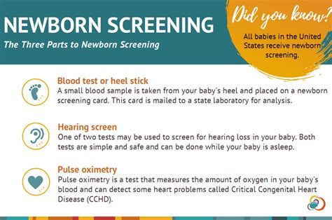 Newborn Screening Awareness Card Three Parts To Newborn Screening