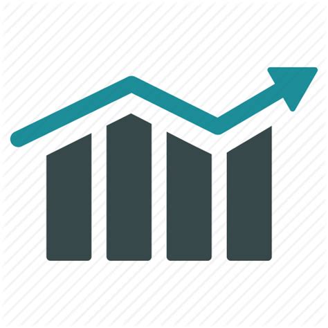 Arrow Bar Chart Diagram Graph Growth Progress Trend Icon Png