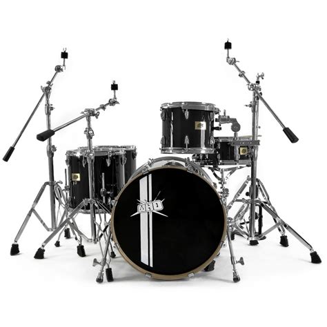 Disc Whd Birch Rock Custom Drum Kit Black At Gear4music