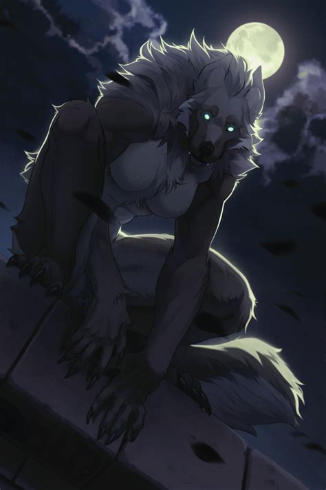Eleniel Watching By Hitmore Femalewerewolves Werewolf Art Werewolf