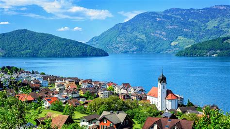 Lake Lucerne Beautiful View In Switzerland Country 4k Wallpapers Hd