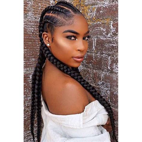 30inch Long Black Cornrow Braided Lace Frontal Wig For Black Women