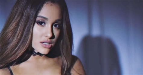 Ariana Grande Slips Into Racy Black Lingerie And Suspenders For Another