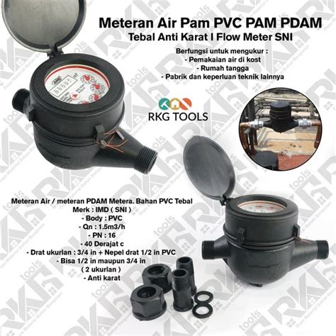 Jual Meteran Air Pam Pvc Pam Pdam L Tebal Anti Karat L Flow Meter Sni