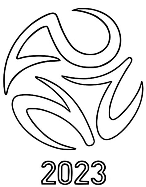 Dibujo Para Colorear Copa Mundial Femenina De Fútbol 2023 Logo 5