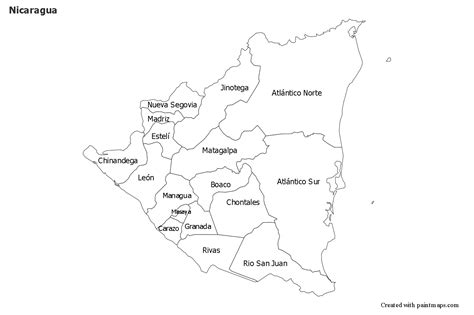 Colorea Tus Dibujos Mapa De Nicaragua Para Colorear Images