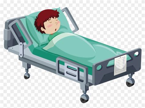 Hospital Bed Patient Clip Art Cartoon Boy In Hospital Bed Free