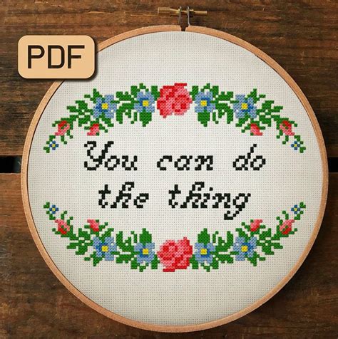 Christmas silhouette ornaments by shannon christine counted cross stitch pattern/chart. Inspirational Cross Stitch Pattern You Can Do The Thing ...
