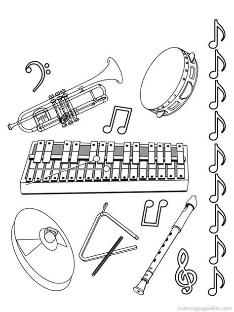 musical instruments coloring pages   coloring kids musical instruments  worksheets