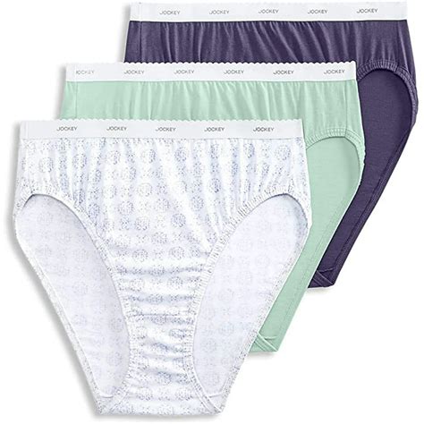 Jockey Jockey Women S Underwear Plus Size Classic French Cut 3 Pack Clear Waters Faded