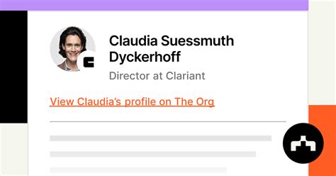 Claudia Suessmuth Dyckerhoff - Director at Clariant | The Org