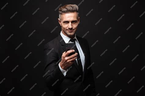 Premium Photo Portrait Of Adult Unshaven Businessman Dressed In