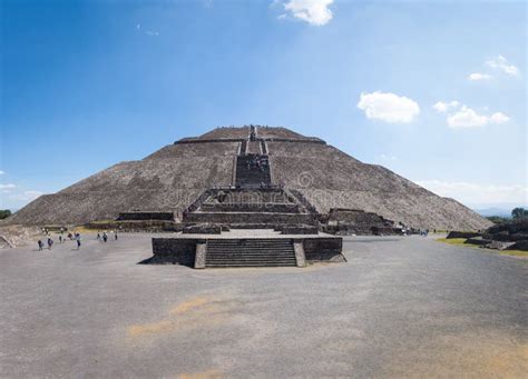 Frontal View Of The Sun Pyramid At Teotihuacan Ruins Mexico City