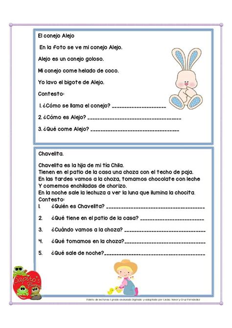 Fabulosas Lecturas Cortas Para Ni Os Listos Para Primer Y Segundo Grado De Primaria Material