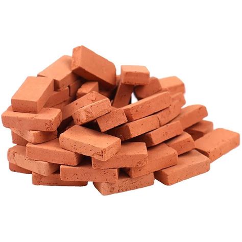 100pieces 116 Mini Bricks Small Landscaping Bricks Red Miniature