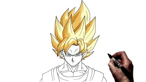 How To Draw Super Saiyan Goku From Dragon Ball Atelier Yuwaciaojp