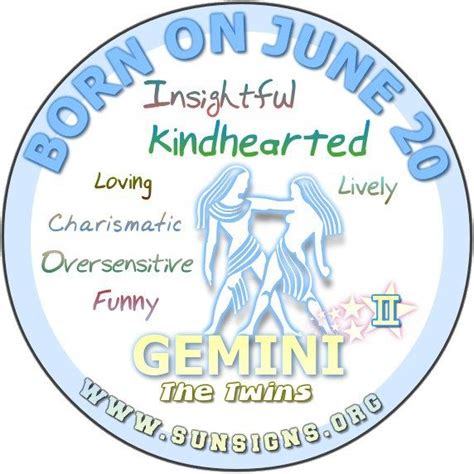 You know how to make people laugh. June 20 Zodiac Horoscope Birthday Personality | Birthday ...