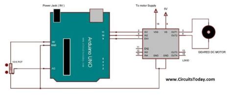 Arduino Gear Motor Interface Using Ic L293d Use Arduino For Projects