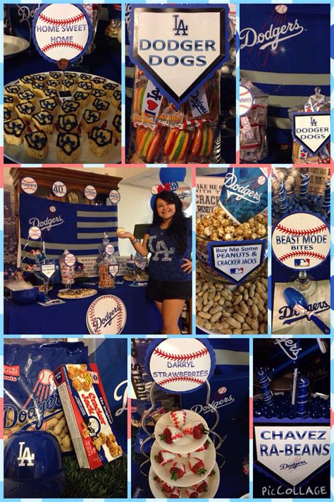dodgers 40th birthday party candy table blessedeventsplanning la dodgers birthday