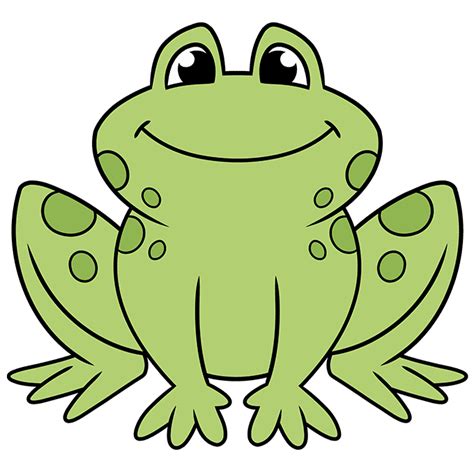 How To Draw An Easy Cartoon Frog In A Few Easy Steps Easy Drawing Guides