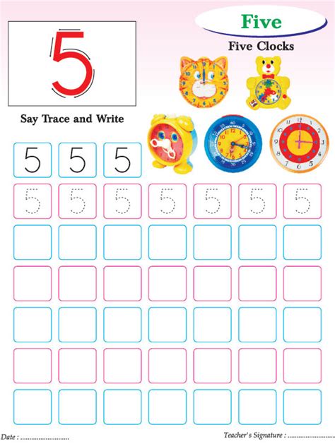 Numbers Writing Practice Worksheet 5 Download Free Numbers Writing