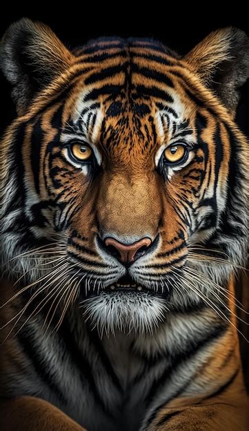 Premium Photo Portrait Of A Stunning Tiger Ai Generated