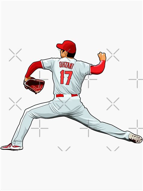 Shohei Ohtani 17 Pitches Sticker For Sale By Lakeonfire Redbubble