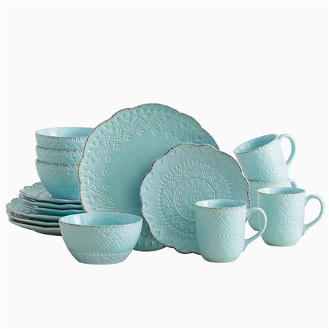 Remembrance Teal Dinnerware Set Pfaltzgraff