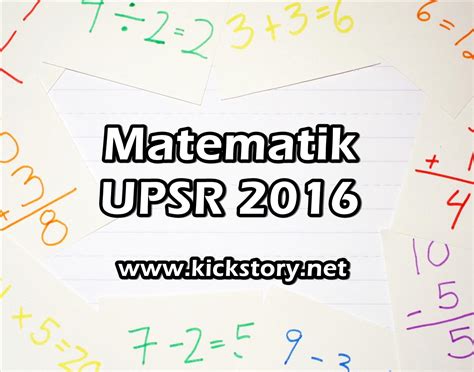Pada dasarnya tanggapan itu benar tetapi perlu diingat ia banyak mempengaruhi kedudukan gred keseluruhan bagi subjek matematik. Soalan Peperiksaan Matematik Kertas 2 UPSR 2016