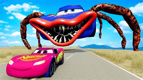 Epic Escape From The Lightning Mcqueen Eater Car Vs Lightning Mcqueen