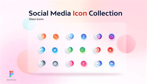 Social Media Bullets And Glass Icons Figma Community