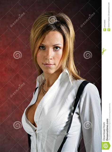 Pretty Young Woman Wearing Clothes Stock Image Image