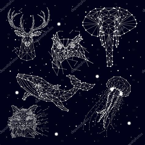 Hand drawn animal and constellation vector illustrations. Pin by Alicia D on personal | Constellation drawing ...