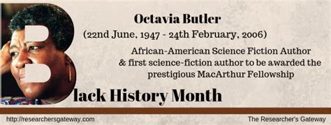 Black History Month Octavia Butler Science Fiction Author The