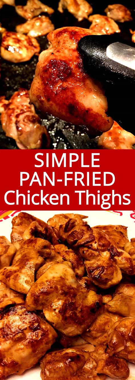 This quick chicken starter recipe will impress guests yet give you more time for entertaining. Pan Fried Boneless Skinless Chicken Thighs - Easy and Simple! - Melanie Cooks