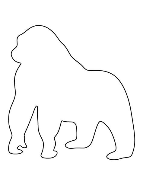 Gorilla Pattern Use The Printable Outline For Crafts Creating