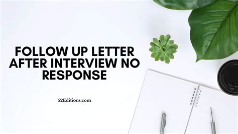 Follow Up Letter After Interview No Response Get Free Letter