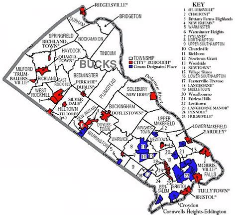 Bucks County Zip Code Map Map Vector