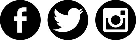 Transparent White Png Social Media Icons Social Media Logo Black And
