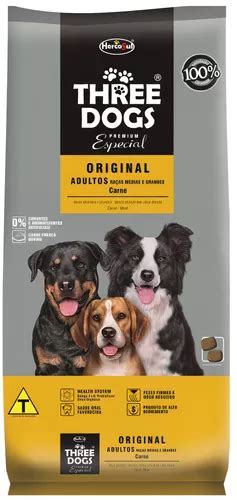 Ração Three Dogs Premium Especial Original Cães 15kg Frete Grátis