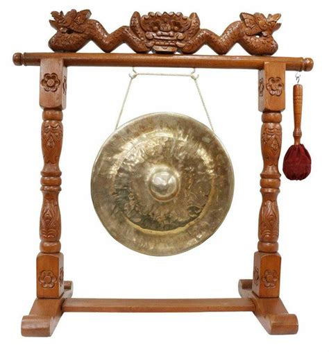 Indonesian Vintage Wooden Carved Gong