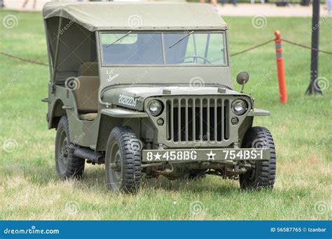 Vintage Usa Army Jeep From World War Editorial Image Image Of