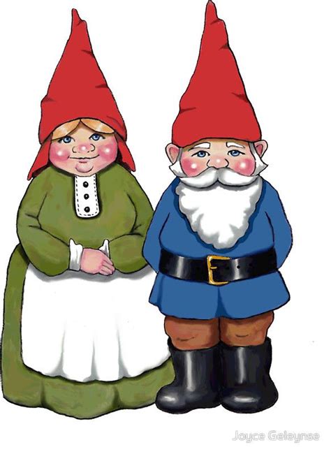 Two Gnomes Are Standing Next To Each Other