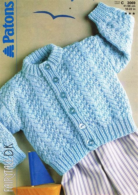 Patons 3069 Baby Jumper Vintage Knitting Pattern Pdf Instant Down