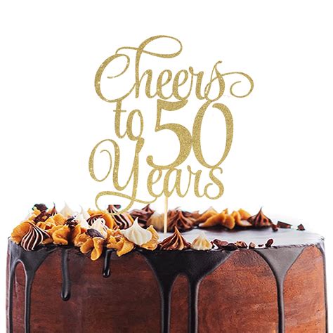 Buy Cheers To 50 Years Cake Topper 50th Birthday Cake Topper50 Cake