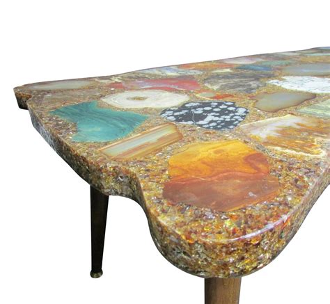 Geode coffee table for modern furniture. Vintage Geode Slice Coffee Table at 1stdibs