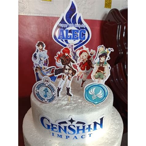 Genshin Impact Theme Cake Topper Shopee Philippines